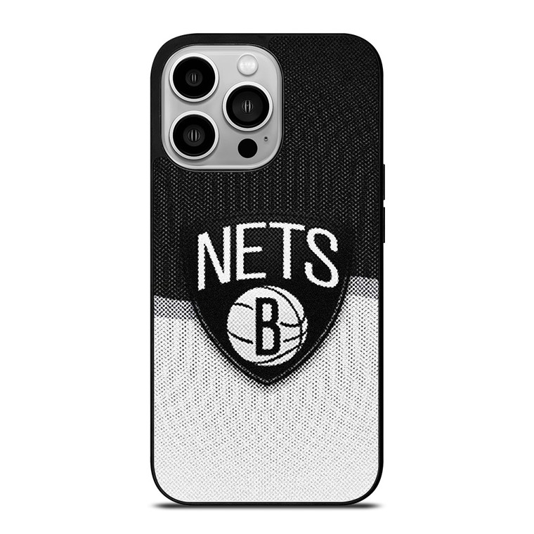 BROOKLYN NETS NBA BASKETBALL LOGO 2 iPhone 14 Pro Case Cover