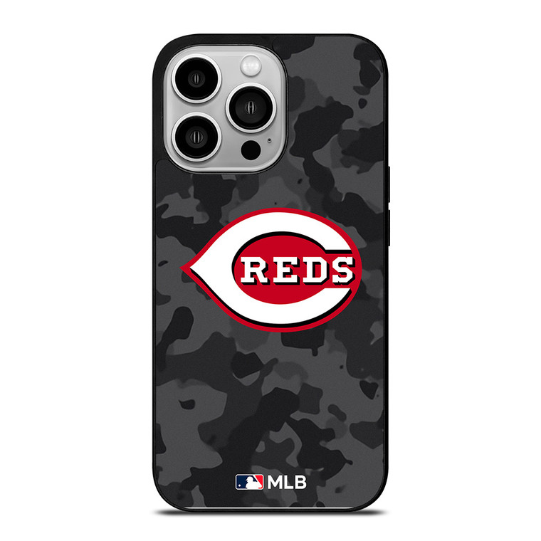 CINCINNATI REDS BASEBALL BLACK CAMO iPhone 14 Pro Case Cover