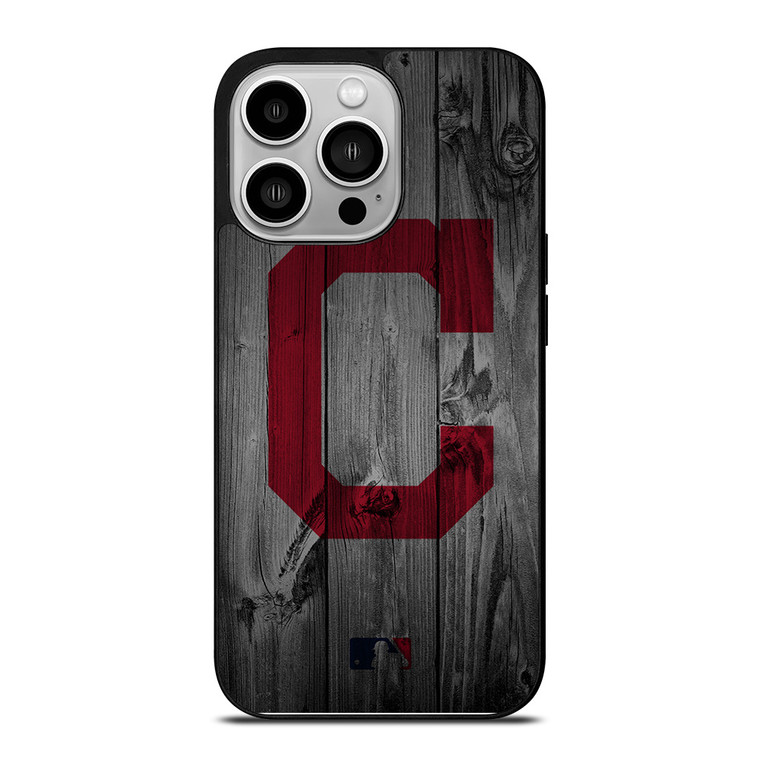 CLEVELAND GUARDIANS BASEBALL MLB WOOD LOGO iPhone 14 Pro Case Cover
