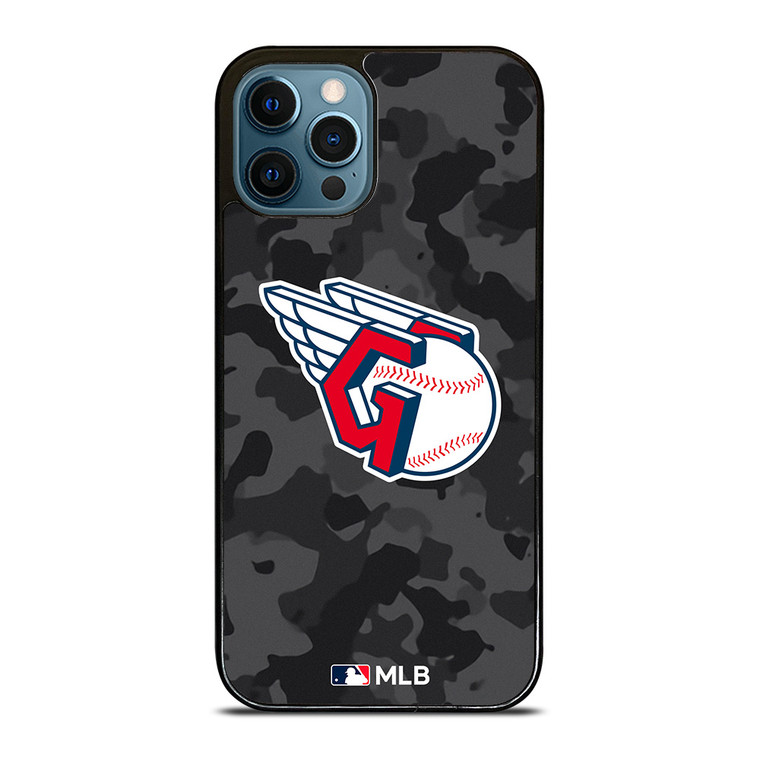 CLEVELAND GUARDIANS BASEBALL BLACK CAMO iPhone 12 Pro Max Case Cover