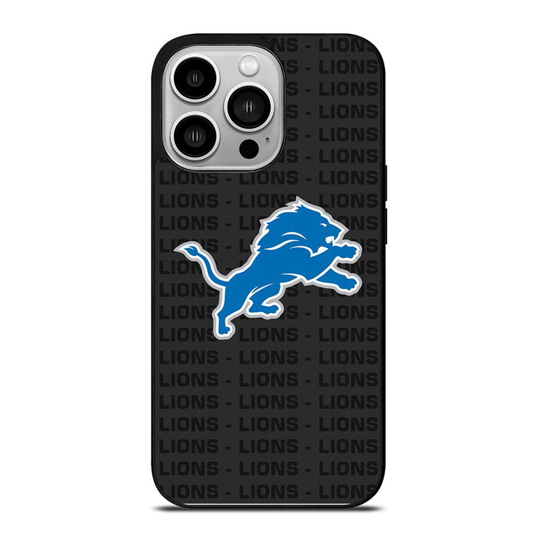 DETROIT LIONS FOOTBALL TEXT iPhone 14 Pro Case Cover