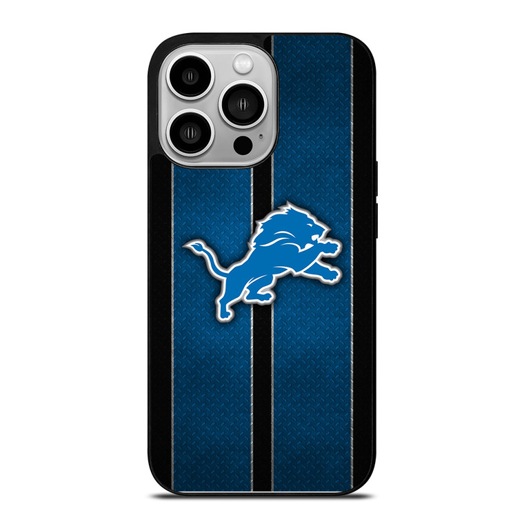 DETROIT LIONS NFL METAL STRIPE iPhone 14 Pro Case Cover
