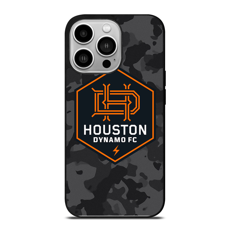 HOUSTON DYNAMO FC MLS BLACK CAMO iPhone 14 Pro Case Cover