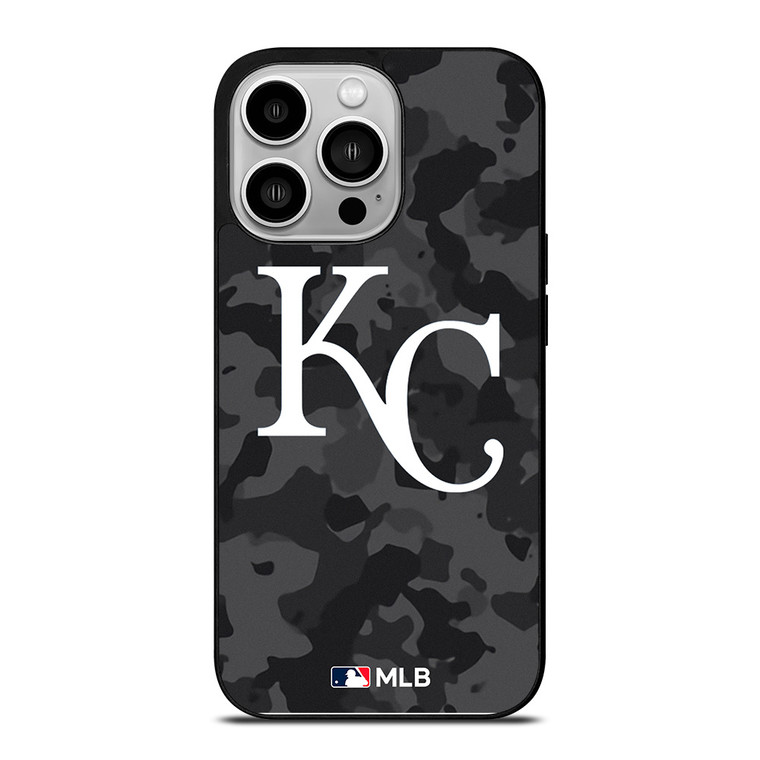 KANSAS CITY ROYALS BASEBALL BLACK CAMO iPhone 14 Pro Case Cover