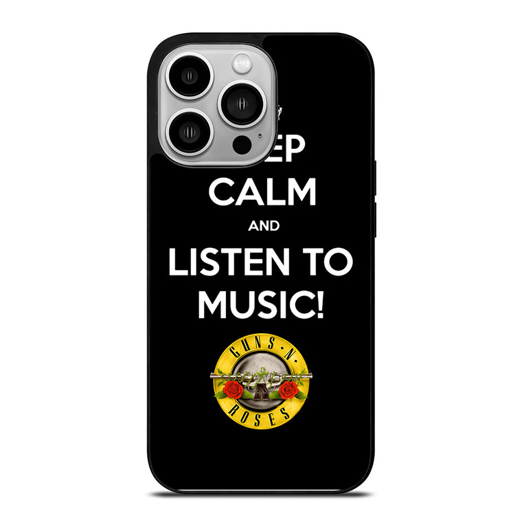 KEEP CALM AND LISTEN GUNS N ROSES iPhone 14 Pro Case Cover