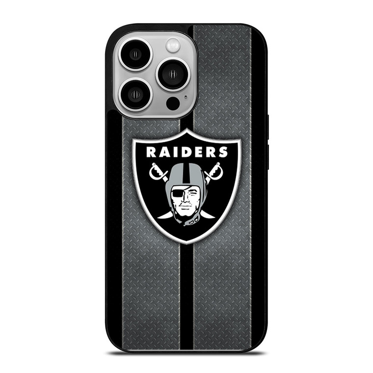 LAS VEGAS RAIDERS NFL METAL STRIPE iPhone 14 Pro Case Cover