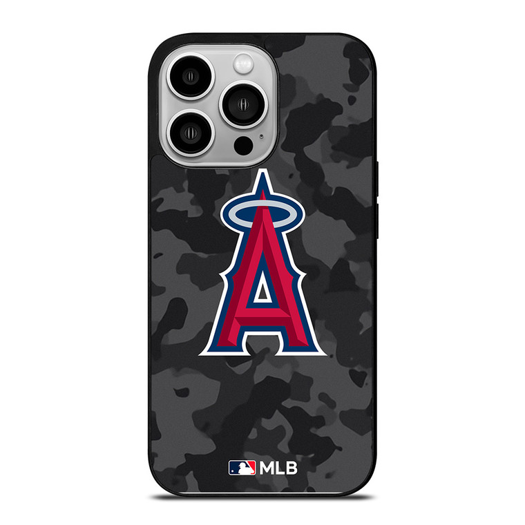 LOS ANGELES ANGELS BASEBALL BLACK CAMO iPhone 14 Pro Case Cover