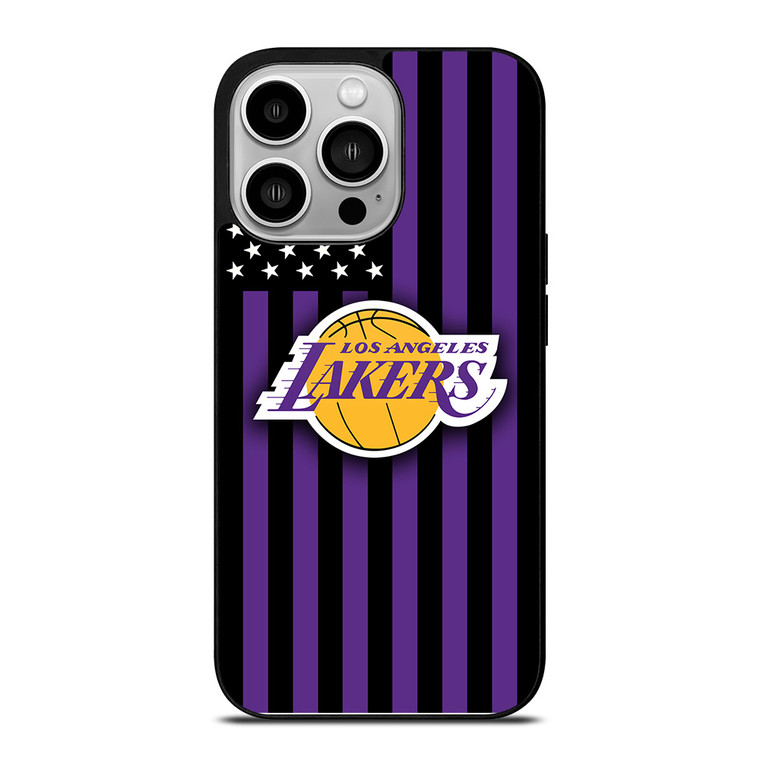 LOS ANGELES LAKERS NBA USA FLAG iPhone 14 Pro Case Cover