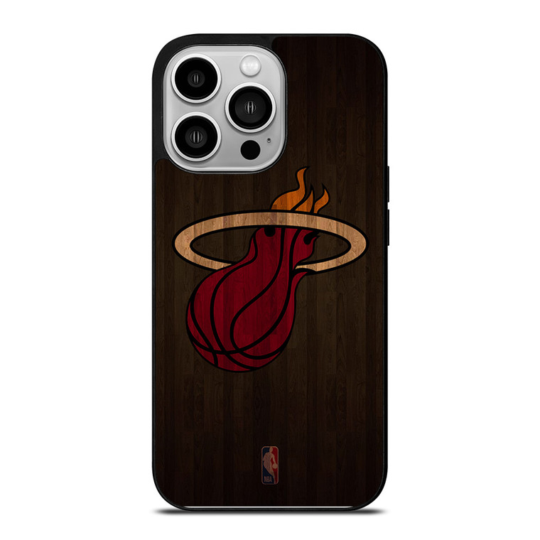MIAMI HEAT BASKETBALL COURT NBA iPhone 14 Pro Case Cover
