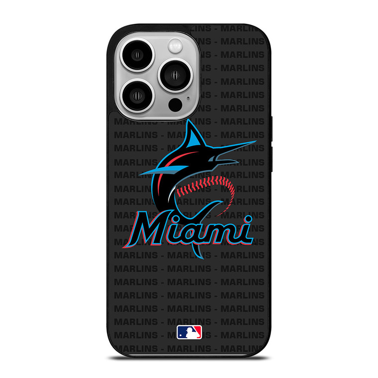 MIAMI MARLINS BASEBALL BLACK iPhone 14 Pro Case Cover