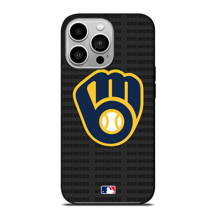 MILWAUKEE BREWERS BASEBALL BLACK iPhone 14 Pro Case Cover