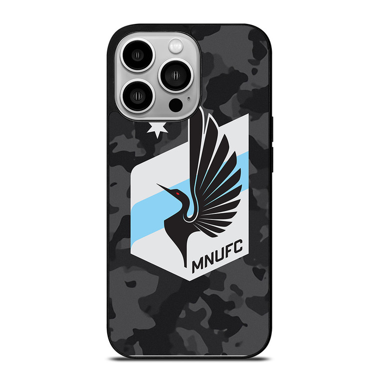 MINNESOTA UNITED FC MLS BLACK CAMO iPhone 14 Pro Case Cover