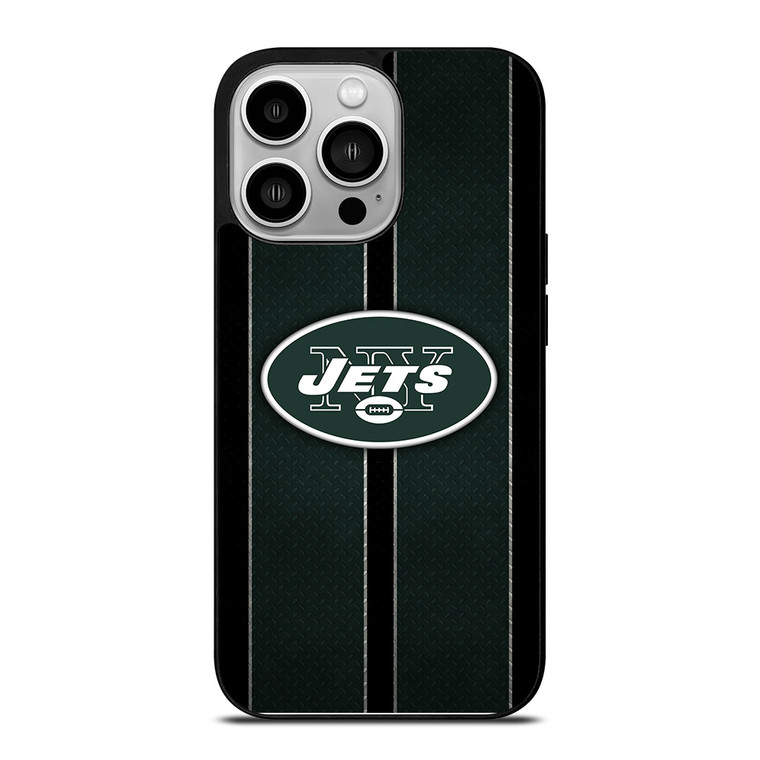 NEW YORK JETS NFL METAL STRIPE iPhone 14 Pro Case Cover
