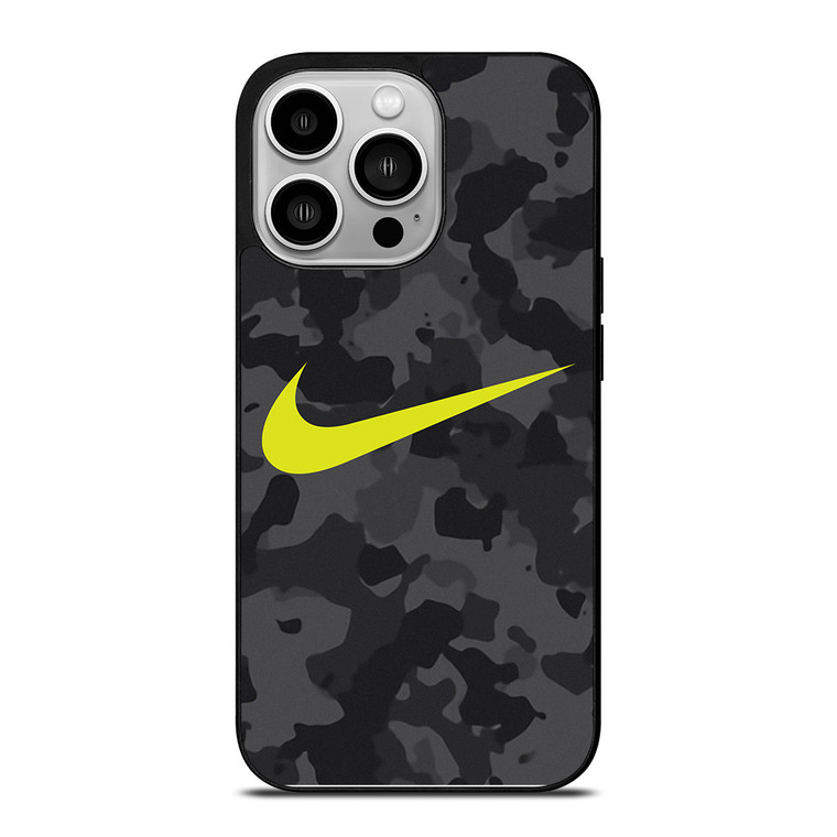 NIKE SWOOSH BLACK CAMO iPhone 14 Pro Case Cover
