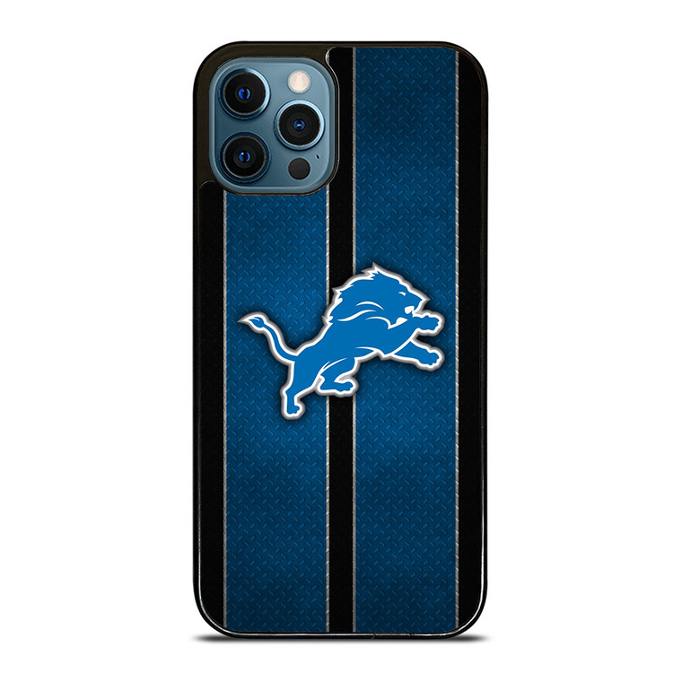 DETROIT LIONS NFL METAL STRIPE iPhone 12 Pro Max Case Cover