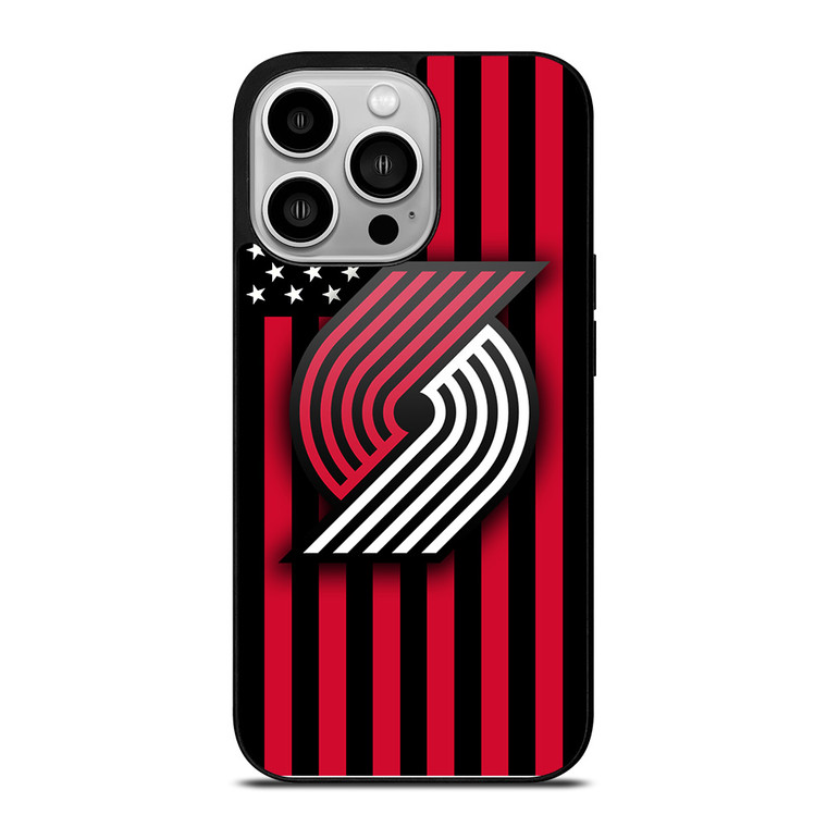 PORTLAND TRAIL BLAZERS NBA USA FLAG iPhone 14 Pro Case Cover