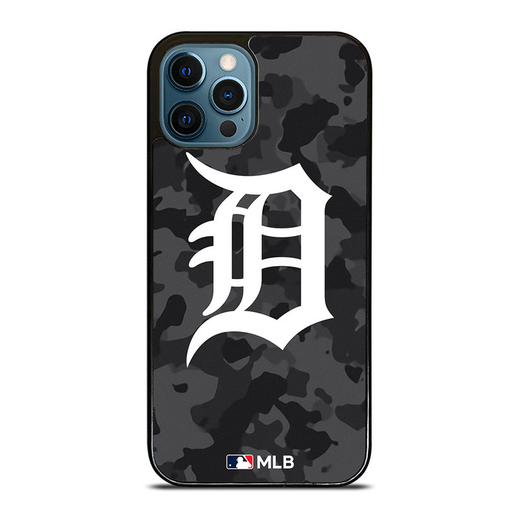 DETROIT TIGERS BASEBALL BLACK CAMO iPhone 12 Pro Max Case Cover