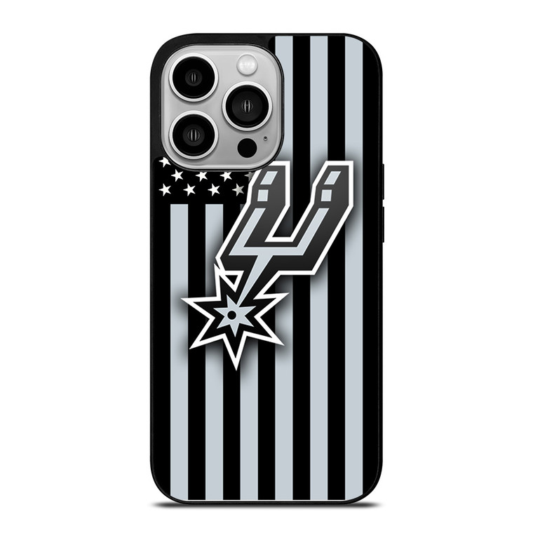 SAN ANTONIO SPURS NBA USA FLAG iPhone 14 Pro Case Cover