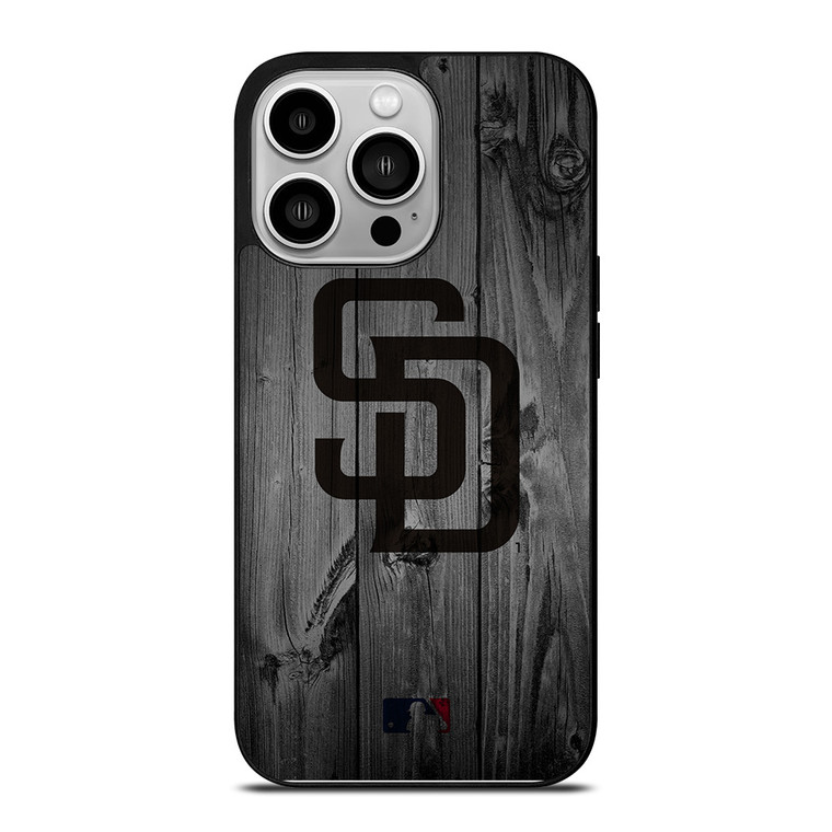 SAN DIEGO PADRES BASEBALL MLB WOOD LOGO iPhone 14 Pro Case Cover