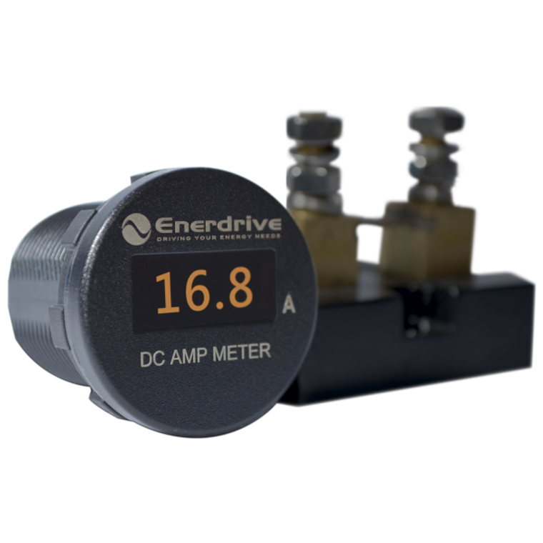 Round OLED DC Amp meter0-100A DC IP66