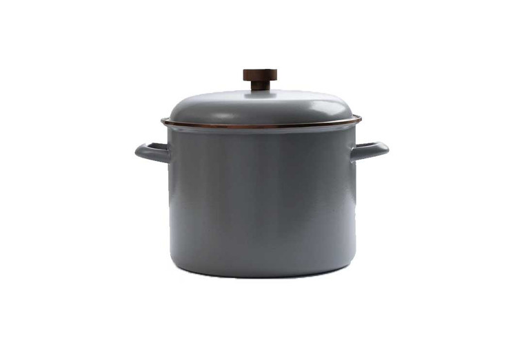 Enamel Stock Pot  - Slate Grey