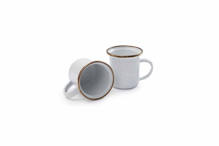 Enamel Espresso Cup - Eggshell - Set of 2