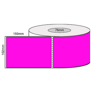 102mm (W) x 150mm (L) Thermal Transfer Labels, 76mm core, (1000/roll)- Fluoro Pink 102mm (W) x 150mm (L) Thermal Transfer Labels, 76mm core, (1000/roll)- Fluoro Pink