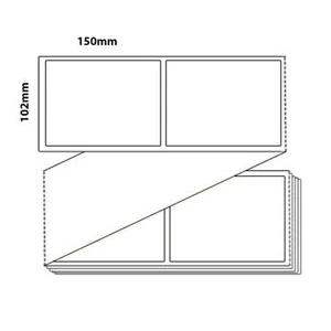 White 102mm x 150mm (4x6) thermal transfer label roll