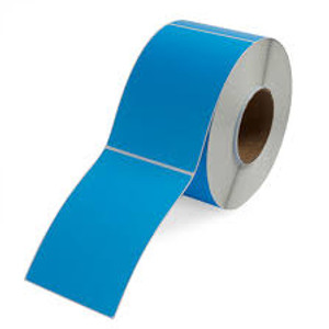 100mm x 100mm Thermal Direct Blue Label, Perforated, 76mm core, 1000 Labels/Roll 100mm x 100mm Thermal Direct Blue Label, Perforated, 76mm core, 1000 Labels/Roll