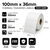 100mm x 36mm thermal transfer labels specifications: 100mm label width, 36mm label length, 25mm core, 750 perforated labels per roll