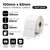 100mm x 63mm direct thermal labels specifications: 100mm label width, 63mm label length, 25mm core, 750 labels per roll