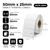 50mm x 25mm direct thermal labels specifications: 50mm label width, 25mm label length, 25mm core, 500 perforated labels per roll