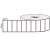White 63mm x 23mm thermal transfer label roll on a 25mm core, 2500 labels per roll