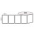 White 34mm x 19mm direct thermal label roll on a 25mm core, 2000 labels per roll, perforated