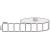 White 40mm x 30mm direct thermal label roll on a 25mm core, 2000 labels per roll