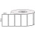 White 89mm x 23mm direct thermal label roll on a 76mm core, 4000 labels per roll, perforated