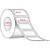 White 90mm x 40mm direct thermal label roll on a 25mm core, 1000 labels per roll
