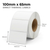 White 100mm x 65mm removable-adhesive direct thermal label roll on a 76mm core, 2000 labels per roll