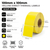 100mm x 100mm yellow direct thermal labels specifications: 100mm label width, 100mm label length, 76mm core, 1000 perforated labels per roll