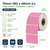 75mm (W) x 48mm (L) Thermal Direct Pink Label, Non Perforated, 40mm core, 2000 Labels/roll