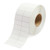 White 40mm x 28mm direct thermal label roll on a 38mm core, 4000 labels per roll, perforated