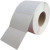 White 100mm x 50mm direct thermal label roll on a 40mm core, 1000 labels per roll, perforated