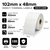102mm x 48mm direct thermal labels specifications: 102mm label width, 48mm label length, 25mm core, 1000 perforated labels per roll