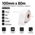 100mm x 80m continuous direct thermal linerless labels specifications: 100mm label width, 80m roll length, 25mm core, variable label length, permanent adhesive, linerless printers only