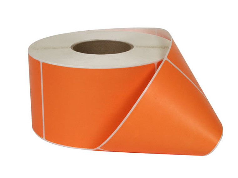 75mm (W) x 25mm (L) Thermal Transfer Perforated Label 1000/R 40mm - Orange