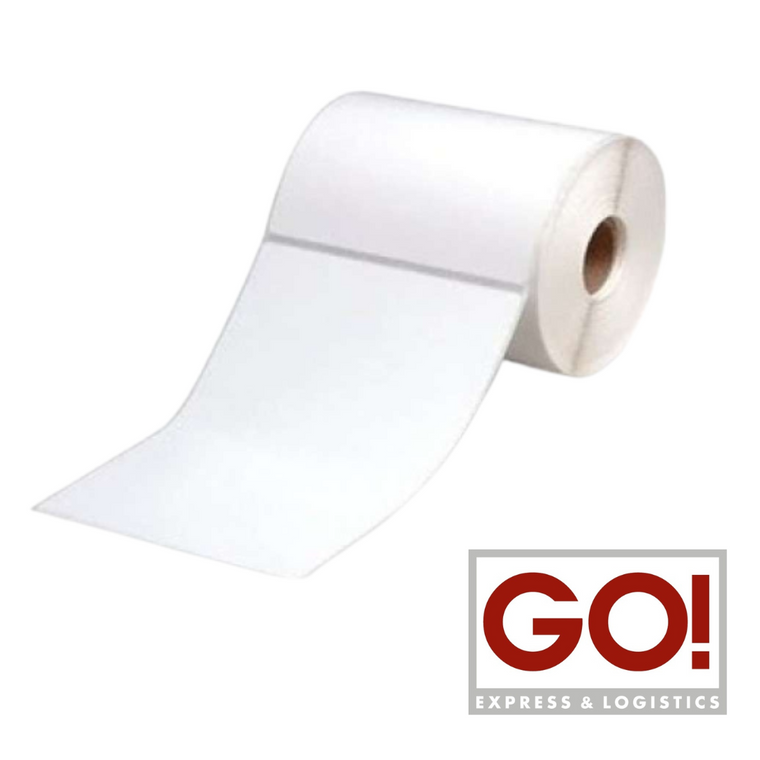 GO Logistics Direct Thermal Perforated Labels - 100mm X 150mm - 25mm Core - 400L/Roll