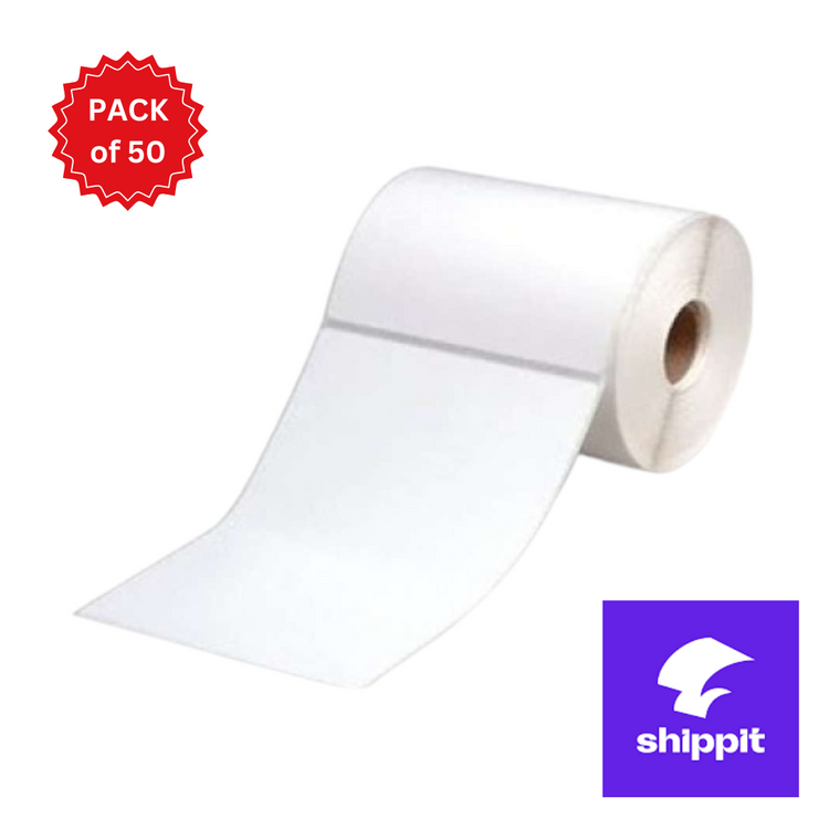 ShipIT Direct Thermal Perforated Labels - 100mm X 150mm - 25mm Core - 400L/Roll - Pack of 50