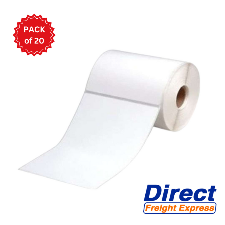 Direct Freight Express Direct Thermal Perforated Labels - 100mm X 150mm - 25mm Core - 400L/Roll - Pack of 20