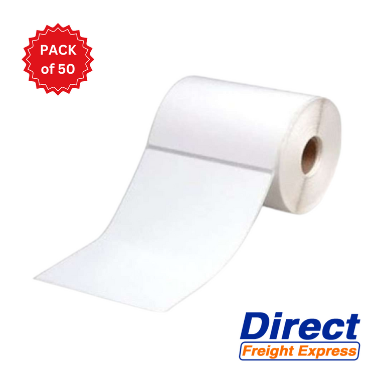 Direct Freight Express Direct Thermal Perforated Labels - 100mm X 150mm - 25mm Core - 400L/Roll - Pack of 50