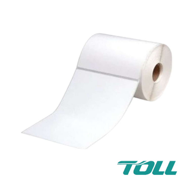 Toll Direct Thermal Perforated Labels - 100mm X 150mm - 25mm Core - 400L/Roll